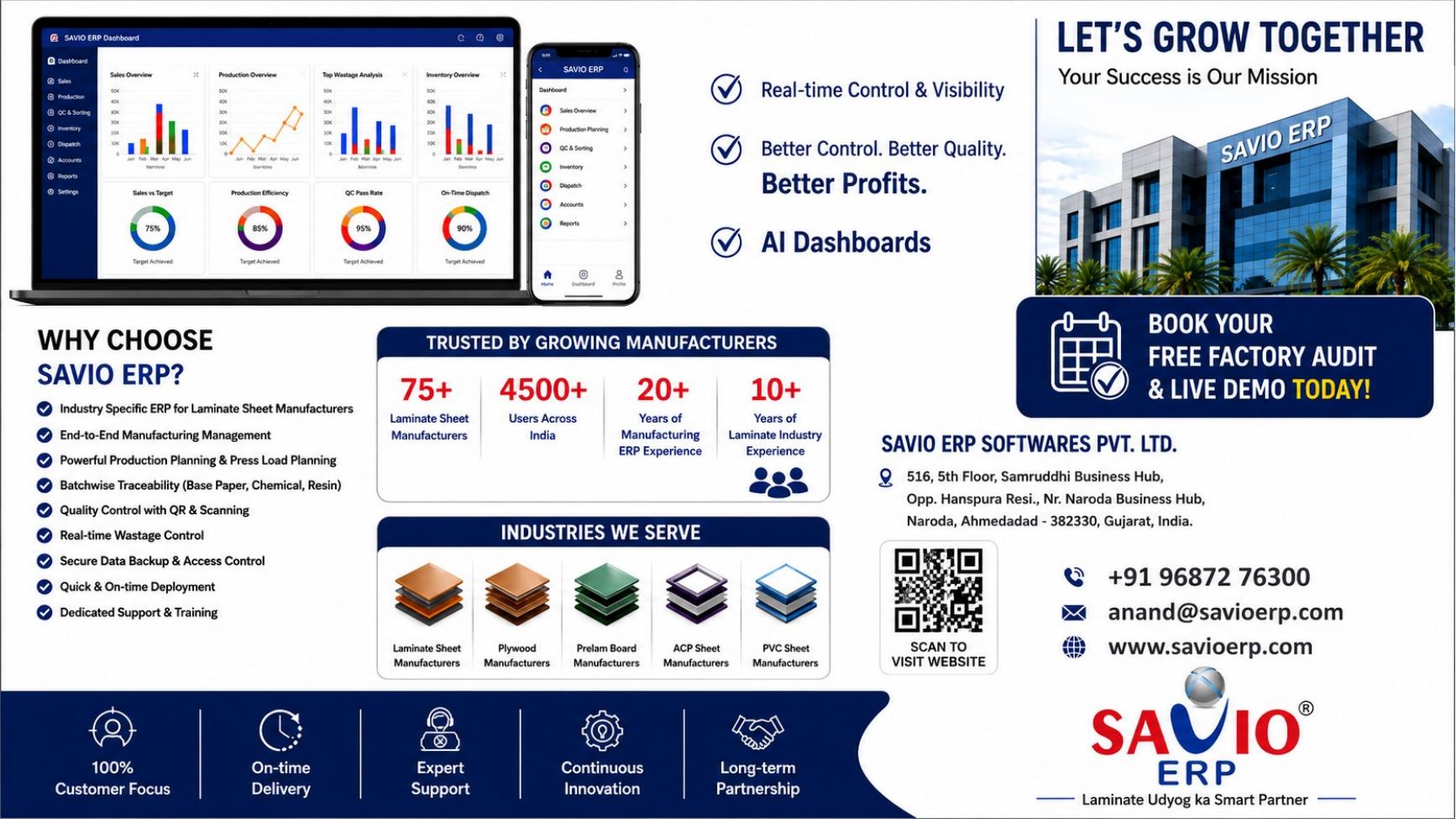 SAVIO ERP presentation slide 5