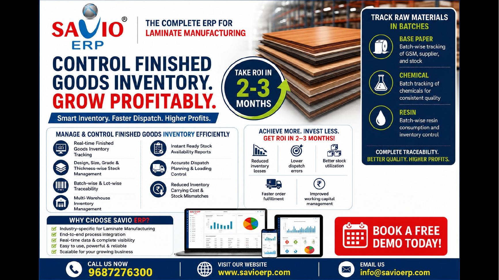 SAVIO ERP presentation slide 30